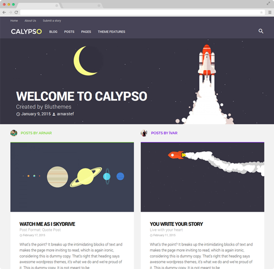Calypso | Material Design WordPress Theme